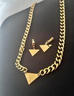 Prada set ketting + oorbellen goud nieuw, Verzenden, Zo goed als nieuw, Goud