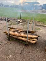 Kastanje Houten Palen - 12 stuks, Tuin en Terras, Palen, Balken en Planken, Ophalen, Gebruikt, Palen, Hardhout