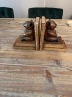 Antieken hout gestoken boekensteunen ( beren), Antiek en Kunst, Kunst | Beelden en Houtsnijwerken, Ophalen of Verzenden