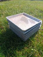 6 zinken onderzetters vintage tuinaccessoires, Tuin en Terras, Bloempotten, Overige materialen, Gebruikt, Rond, Ophalen of Verzenden