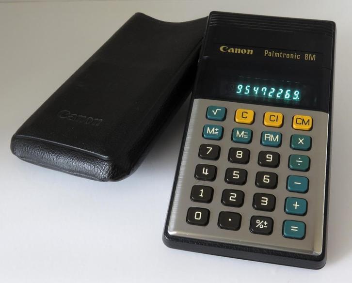 Canon Palmtronic 8M vintage rekenmachine; prima werkend., Diversen, Rekenmachines, Zo goed als nieuw, Verzenden