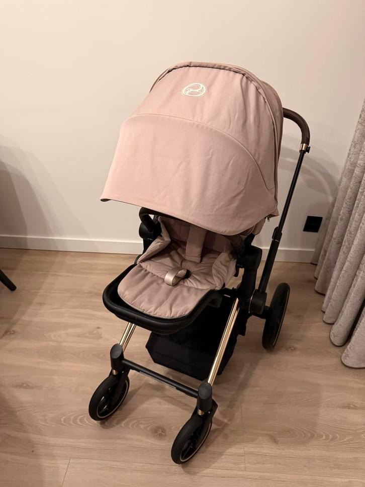 Cybex Priam kinderwagen + Maxi-Cosi - Beige/Rose Gold, Kinderen en Baby's, Buggy's, Zo goed als nieuw, Overige merken, Zonnekap
