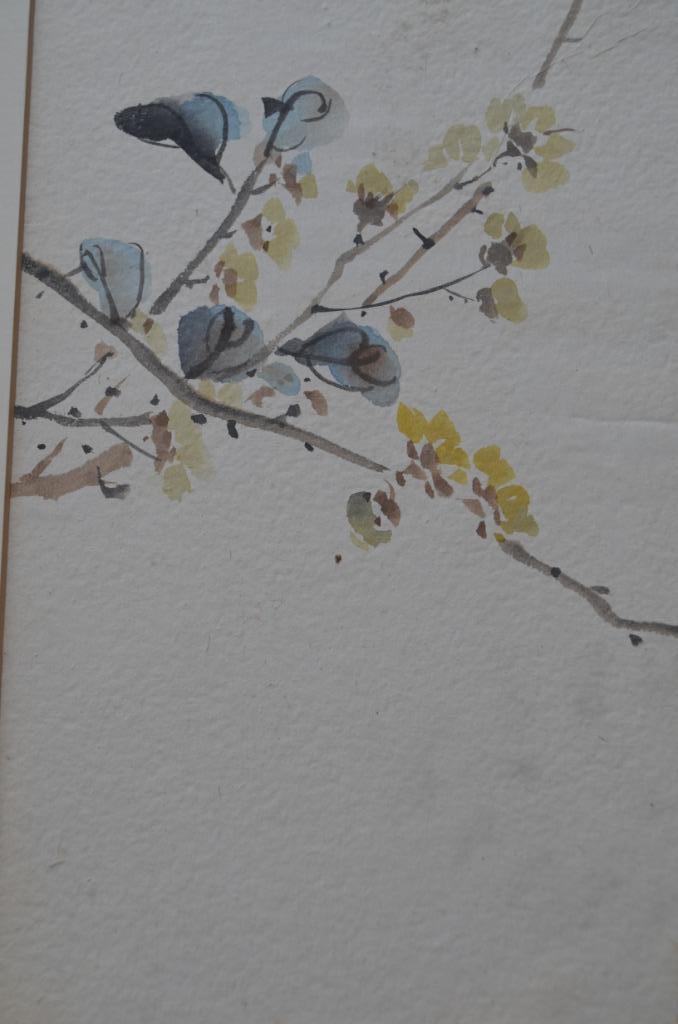 Schitterende oude Chinese (Japanse?) aquarellen (4) in pp., Antiek en Kunst, Kunst | Niet-Westerse kunst, Ophalen of Verzenden