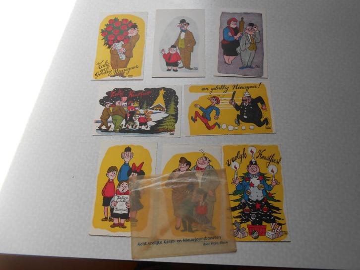 Acht vrolijke Kerst- en Nieuwjaarskaarten door Marc Sleen., Boeken, Stripboeken, Zo goed als nieuw, Eén stripboek, Ophalen of Verzenden