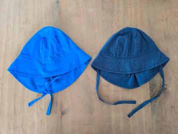 2x Name It Zonnehoedjes 6 - 12 mnd, blauw 46 / 47 beschikbaar voor biedingen