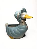 Vintage keramische gans bloempot, Zo goed als nieuw, Overige vormen, Aardewerk, Tuin