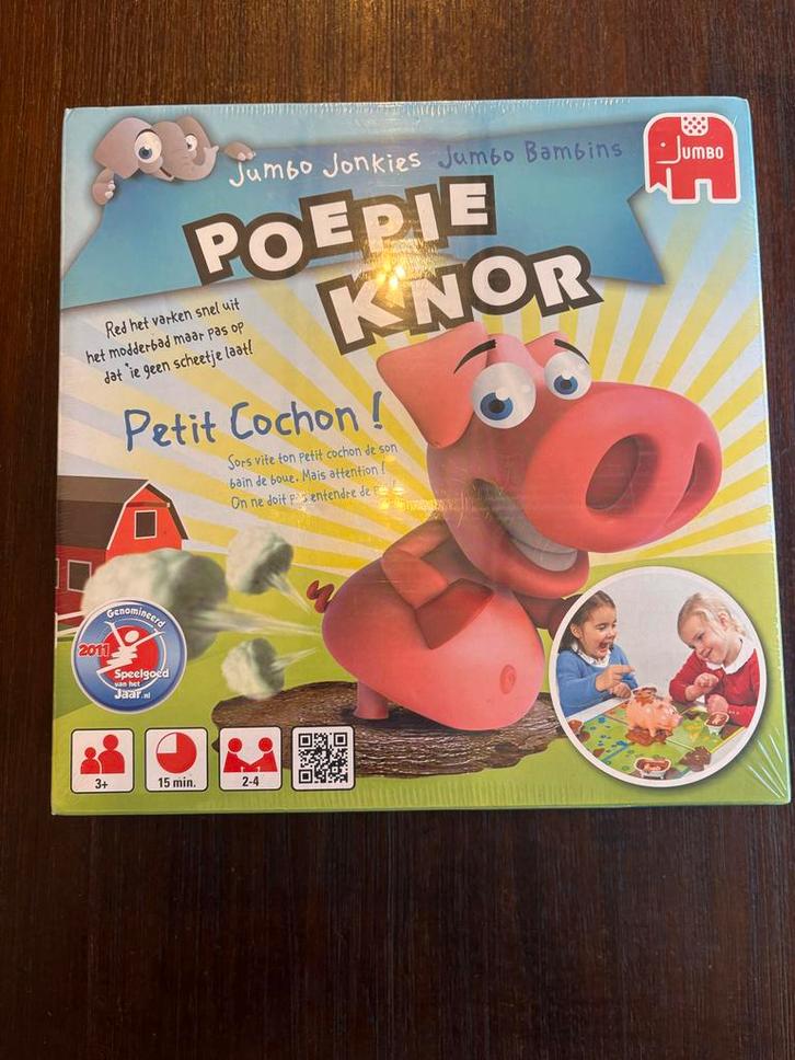 Poepie Knor Kinderspel - Jumbo, Hobby en Vrije tijd, Gezelschapsspellen | Bordspellen, Nieuw, Een of twee spelers, Drie of vier spelers