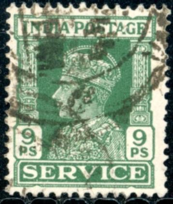India D-105 - Dienstzegel Koning Georg VI beschikbaar voor biedingen