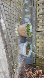 Te koop 2 zinken tijlen, Ophalen, Minder dan 30 cm, Minder dan 60 cm, Rond