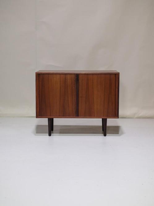 Kast met tambour deuren HG Furniture palissander Deens, Huis en Inrichting, Kasten | Roldeurkasten en Archiefkasten, Zo goed als nieuw