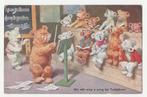 Beren krijgen zangles.  Illustrateurs.  1931., Verzamelen, Ansichtkaarten | Themakaarten, Gelopen, Overige thema's, 1920 tot 1940