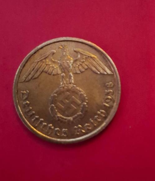 10 Reichspfennig-munt uit 1938, Postzegels en Munten, Munten | Europa | Niet-Euromunten, Losse munt, Duitsland, Ophalen of Verzenden