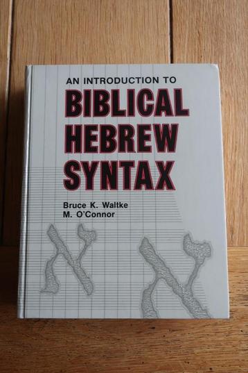 an introduction to biblical hebrew syntax beschikbaar voor biedingen