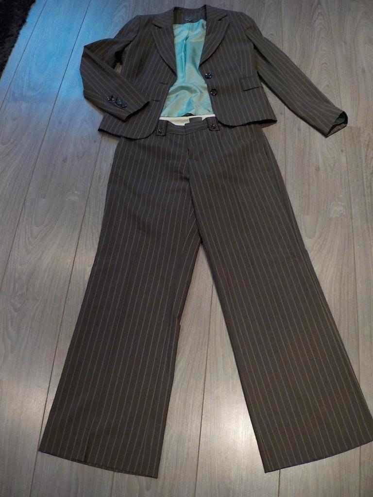 Compleet krijtstreep pak – Mexx | maat 38 (top maat M), Maat 38/40 (M), Bruin, Ophalen of Verzenden, Zo goed als nieuw