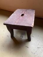 Antiek Houten Krukje / Voetenbankje, Ophalen of Verzenden, Gebruikt, Hout