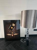 Ter Halle schilderij en lamp met velvet taupe kap, Ophalen, Zo goed als nieuw, Schilderij, 75 cm of meer