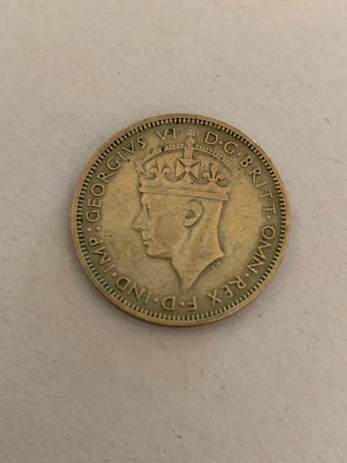 One Shilling 1940 BRITISH WEST AFRICA Georgivs VI, Postzegels en Munten, Munten | Afrika, Losse munt, Overige landen, Verzenden
