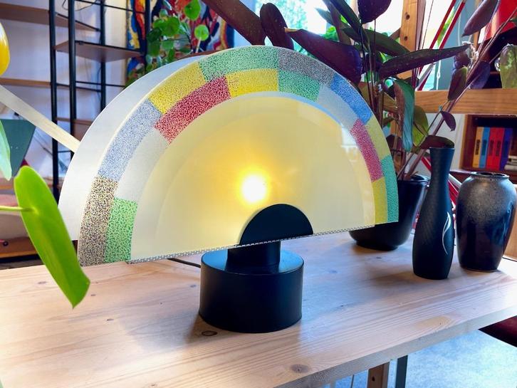 tafellamp Zonca Memphis stijl Murano glas Italië 80s, Huis en Inrichting, Lampen | Tafellampen, Zo goed als nieuw, Minder dan 50 cm