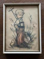 Bonnie Hummel retro vintage prent schilderij, Ophalen of Verzenden, Zo goed als nieuw, 1940 tot 1960, Prent