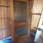 Houten Buitendeur met Glas, Gebruikt, 80 tot 100 cm, Ophalen of Verzenden, Buitendeur