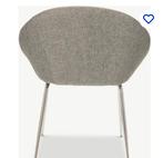 Eetkamerstoel Grijs - Chromen Poten, Ophalen of Verzenden