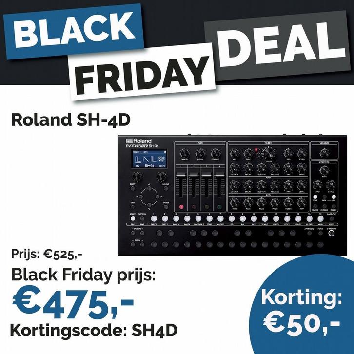 Roland SH-4D Desktop Synthesizer, Muziek en Instrumenten, Synthesizers, Nieuw, Overige aantallen, Roland, Met midi-aansluiting