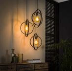 Hanglamp zwart industrieel INCLUSIEF lichtbronnen, Ophalen, Zo goed als nieuw, Industrieel, Metaal