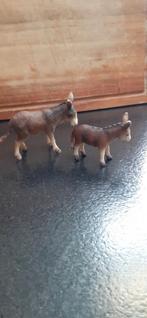 Schleich ezels groot en klein, Ophalen of Verzenden, Zo goed als nieuw, Paard, Beeldje of Figuurtje