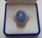 Zilveren vintage ring met lapis lazuli maat krap 20.5 nr.227, 20 of groter, Verzenden, Zo goed als nieuw, Dame