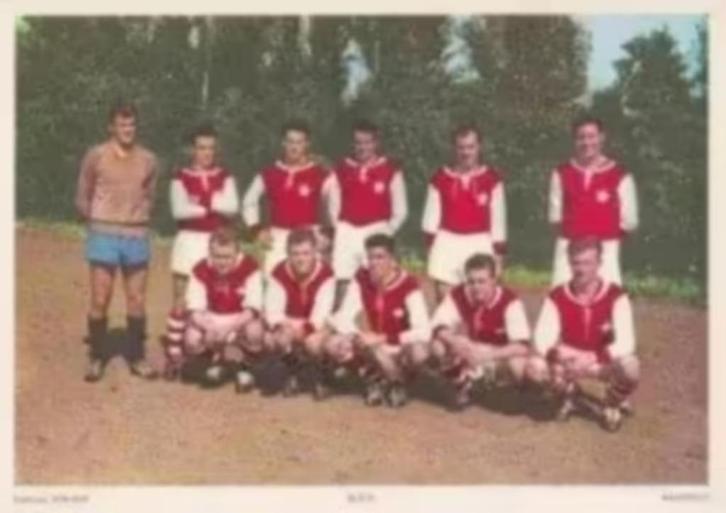 Voetbalplaat MVV Maastricht 1958 Weijzen Coenen Bergholtz., Verzamelen, Overige Verzamelen, Zo goed als nieuw, Ophalen of Verzenden