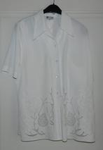 Supermooie Edgar Vos vintage witte blouse, maat M/L, Kleding | Dames, Maat 38/40 (M), Wit, Zo goed als nieuw, Verzenden