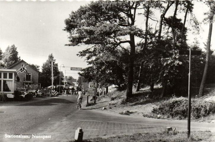 Stationslaan, Nunspeet - ongelopen, Verzamelen, Ansichtkaarten | Nederland, Ongelopen, Gelderland, Voor 1920, Ophalen of Verzenden
