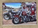 Vintage Harley Davidson metalen bord formaat A4 (21x29 cm), Verzenden, Nieuw, Motoren