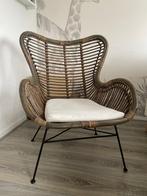 Rotan fauteuil stoel met kussen, Huis en Inrichting, Fauteuils, Ophalen, 75 tot 100 cm, 50 tot 75 cm
