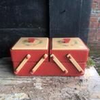 Oud handbeschilderd naaikistje, Ophalen of Verzenden