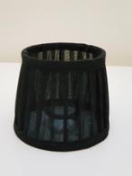 Zwarte lampenkap met plooibekleding, Zwart, Rond, Nieuw, Ophalen of Verzenden