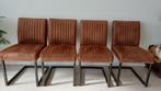 eetkamerstoelen, Huis en Inrichting, Stoelen, Ophalen, Bruin, Zo goed als nieuw, Metaal