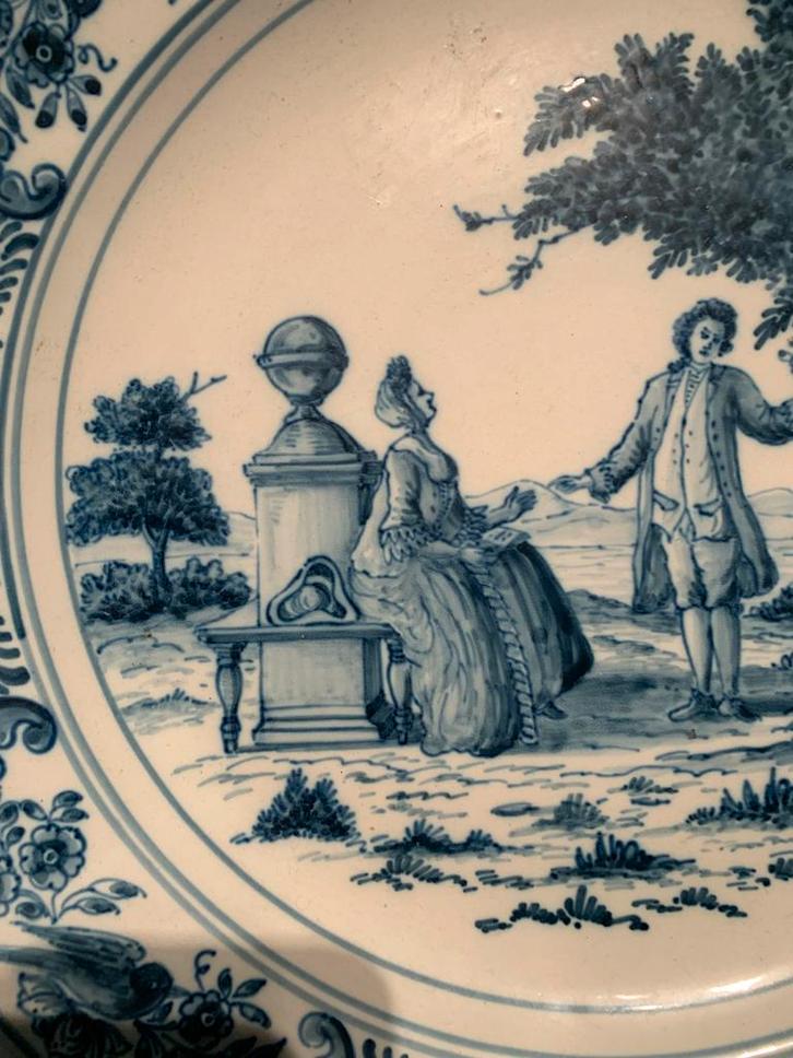 Antiek Makkum Aardewerk Schotel, Antiek en Kunst, Antiek | Wandborden en Tegels, Ophalen of Verzenden