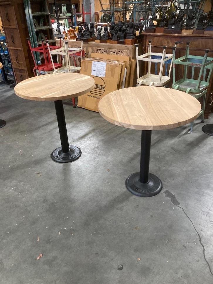 2 X Zeer Unieke Industriele/Vintage Bistrotafel Singer, Huis en Inrichting, Tafels | Eettafels, Nieuw, 50 tot 100 cm, 50 tot 100 cm