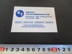 sticker Maasbracht KRUITZ telecommunicatie Tipstraat 8, Verzamelen, Ophalen, Zo goed als nieuw, Bedrijf of Vereniging