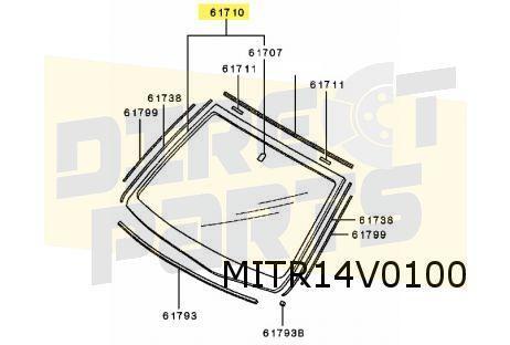 Mitshubishi Lancer Sedan/Wagon (9/03-3/08) voorruit (Groen), Auto-onderdelen, Ruiten en Toebehoren, Mitsubishi, Nieuw, Ophalen of Verzenden