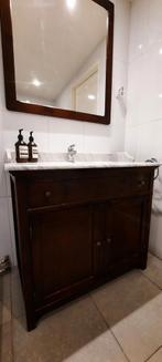 badkamermeubel met marmeren blad en spiegel, Minder dan 100 cm, 25 tot 50 cm, Gebruikt, Ophalen of Verzenden