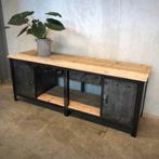 Oude werkbank, stalen toonbank, keukeneiland, dressoir, oud, Antiek en Kunst, Curiosa en Brocante, Ophalen