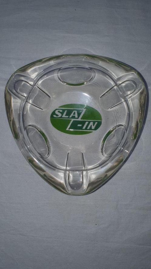 Glazen reclame asbak SLA-IN #054, Verzamelen, Rookartikelen, Aanstekers en Luciferdoosjes, Gebruikt, Asbak, Ophalen