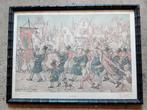 Vintage schilderij anton pieck met mooie zwarte lijst, Antiek en Kunst, Ophalen