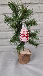 Antieke/vintage kerstbal rood wit, Diversen, Kerst, Ophalen, Gebruikt