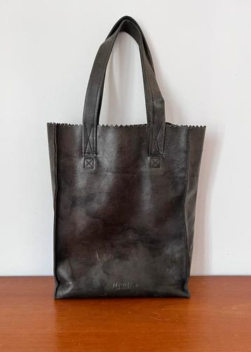 My paperbag tas, handtas, grijs leer, MYOMY beschikbaar voor biedingen