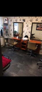 1 Wasbak zitting leer / kaptafel/1 stoel /spiegel, Ophalen, Gebruikt, Overige kleuren