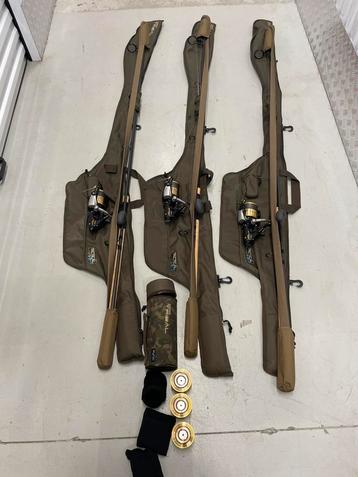 3 Shimano 12ft Speedmaster 2,75lb met 3 Shimano XT 10000RB beschikbaar voor biedingen