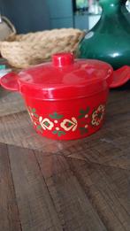 Emsa schaaltje rood met bloemen, Verzamelen, Retro, Ophalen of Verzenden, Huis en Inrichting
